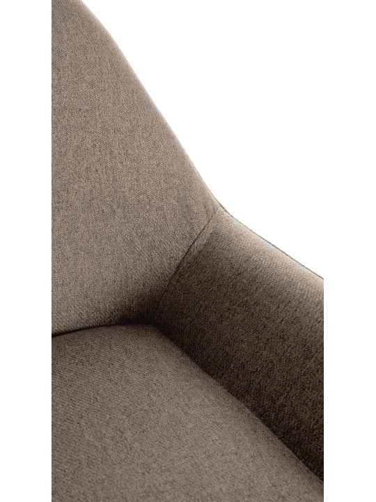 Banqueta alta Braga tecido dourado, taupe