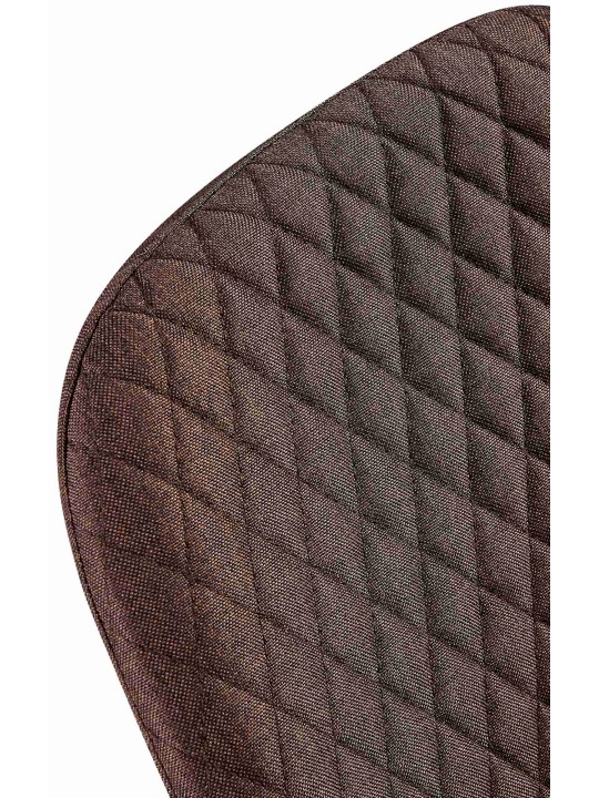 Conjunto de 4 cadeiras em tecido Giverny, castanho