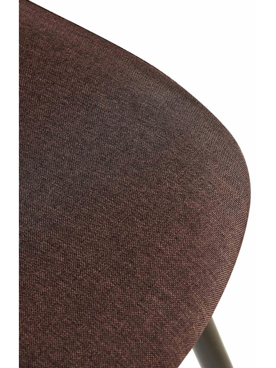 Conjunto de 4 cadeiras em tecido Giverny, castanho