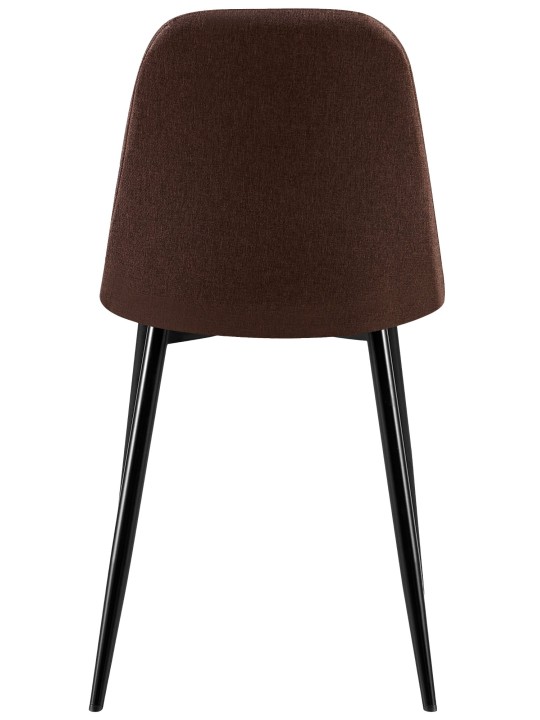 Conjunto de 4 cadeiras em tecido Giverny, castanho