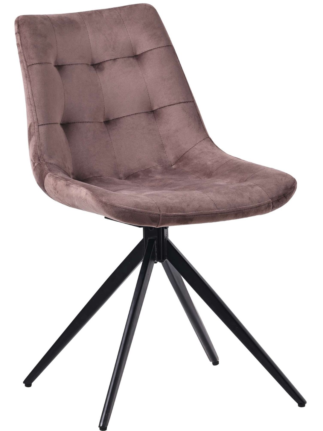 Cadeira de jantar de veludo Merna, castanho