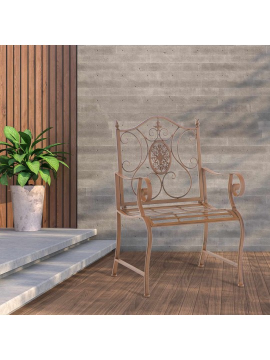 Conjunto de 2 cadeiras de jardim Punjab, castanho antigo