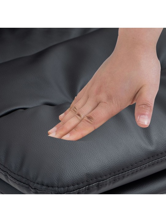 Conjunto de 2 bancos altos em pele sintética Damar, preto Conjunto de 2 bancos altos em pele sintética Damar, preto