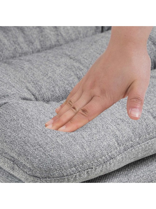 Conjunto de 2 bancos altos em tecido Damar cromado, cinza