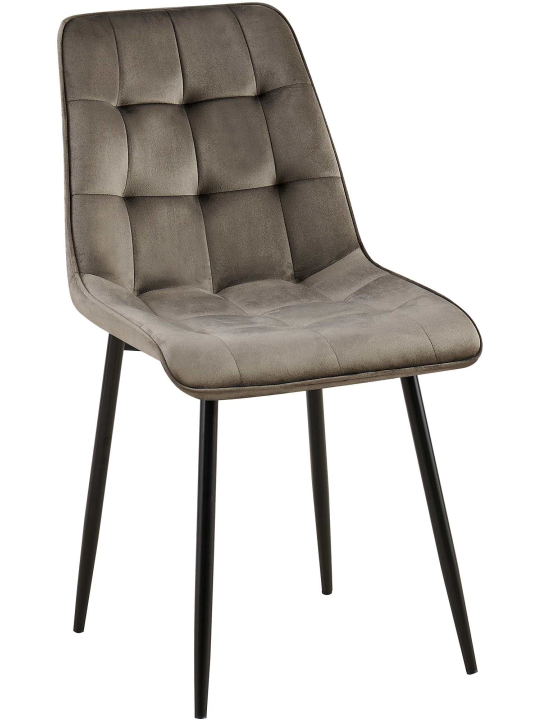 Cadeira de jantar de veludo Gifford, antracite