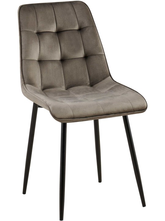 Cadeira de jantar de veludo Gifford, antracite