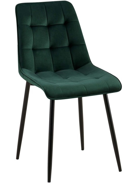 Cadeira de jantar de veludo Gifford, verde