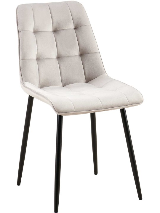 Cadeira de jantar de veludo Gifford, cinza