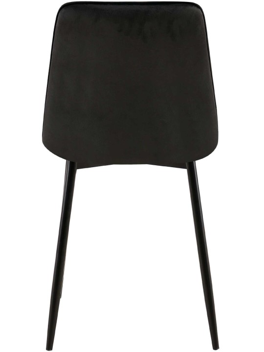Cadeira de jantar de veludo Gifford, preto