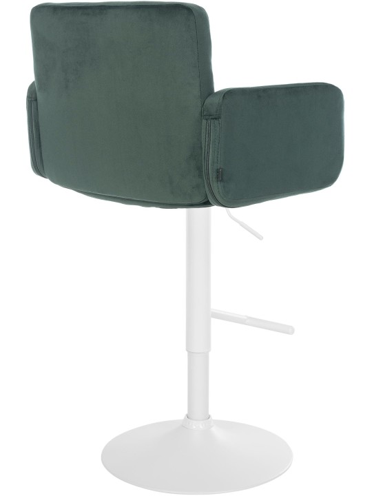 Banqueta alta de veludo Los Angeles, verde escuro