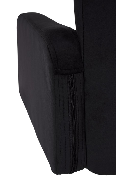 Banqueta alta de veludo Los Angeles, preto