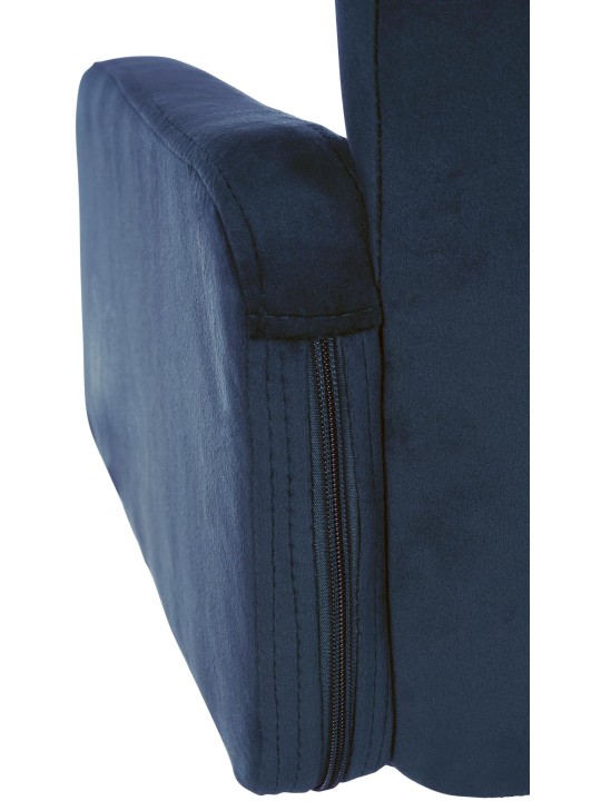Banqueta alta de veludo Los Angeles, azul