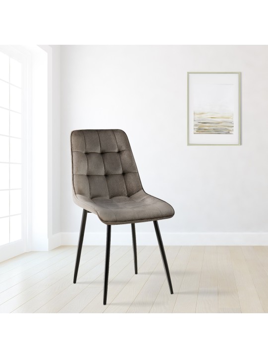 Cadeira de jantar de veludo Gifford, antracite