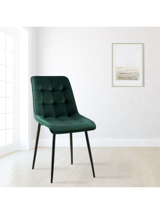Cadeira de jantar de veludo Gifford, verde