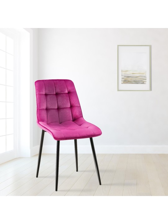 Cadeira de jantar de veludo Gifford, lilás