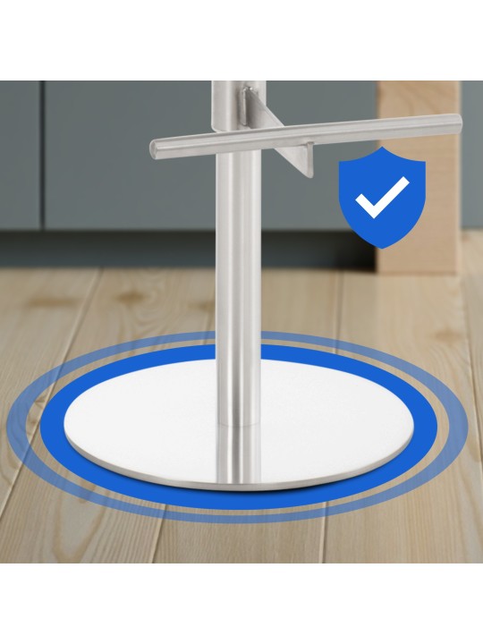 Banqueta alta tecido Cádiz aço inox, cinza escuro Banqueta alta tecido Cádiz aço inox, cinza escuro