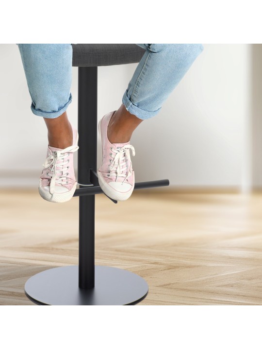 Banqueta alta tecido Cádiz, cinza escuro Banqueta alta tecido Cádiz, cinza escuro