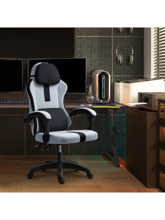 Cadeira de escritório tecido Miltona, cinza/preto