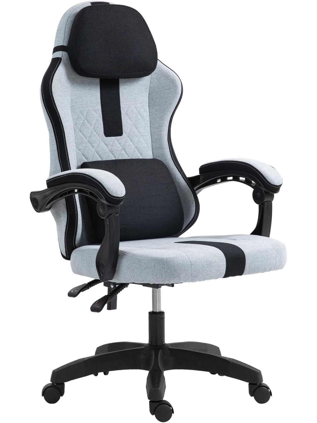 Cadeira de escritório tecido Miltona, cinza/preto