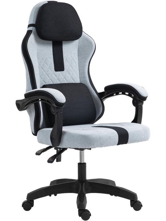 Cadeira de escritório tecido Miltona, cinza/preto