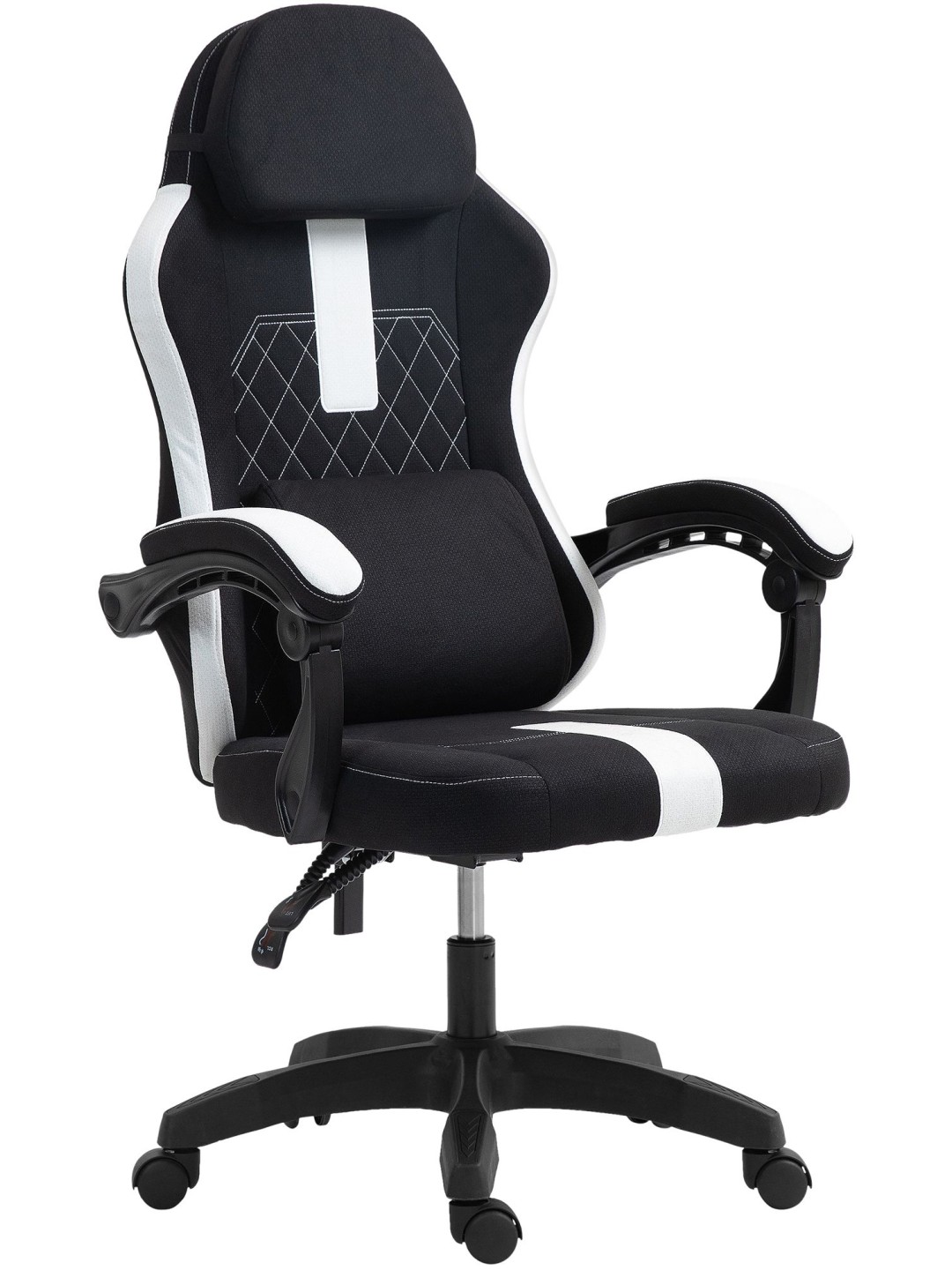 Cadeira de escritório tecido Miltona, preto/branco