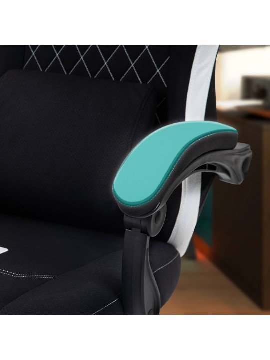 Cadeira de escritório tecido Miltona, preto/branco