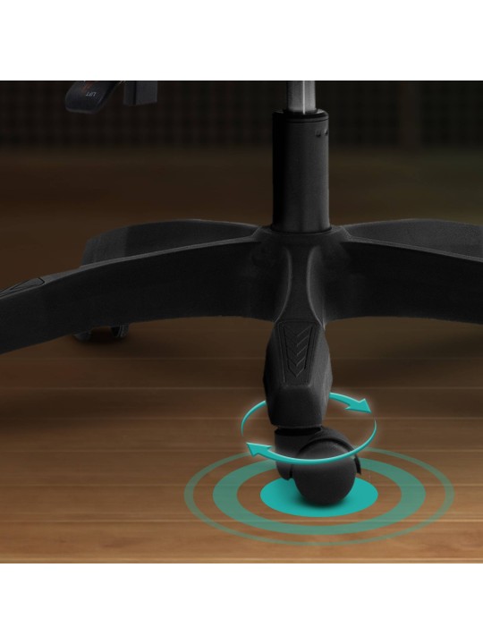 Cadeira de escritório tecido Miltona, preto/branco