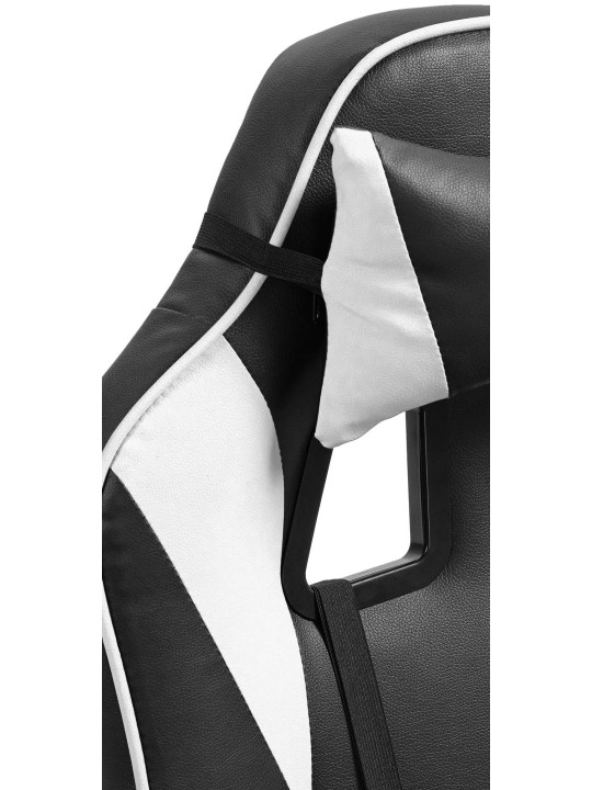 Cadeira de escritório em pele sintética Orkney, preto/branco