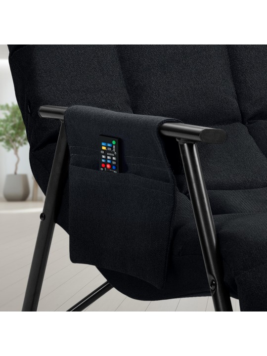 Cadeira de balanço tecido Cathy, preto Cadeira de balanço tecido Cathy, preto