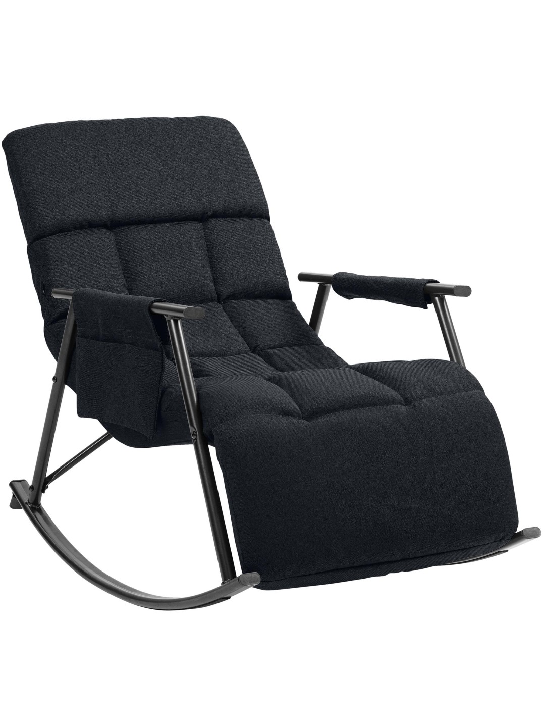 Cadeira de balanço tecido Cathy, preto