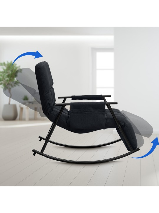 Cadeira de balanço tecido Cathy, preto Cadeira de balanço tecido Cathy, preto