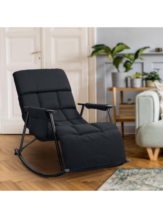 Cadeira de balanço tecido Cathy, preto Cadeira de balanço tecido Cathy, preto