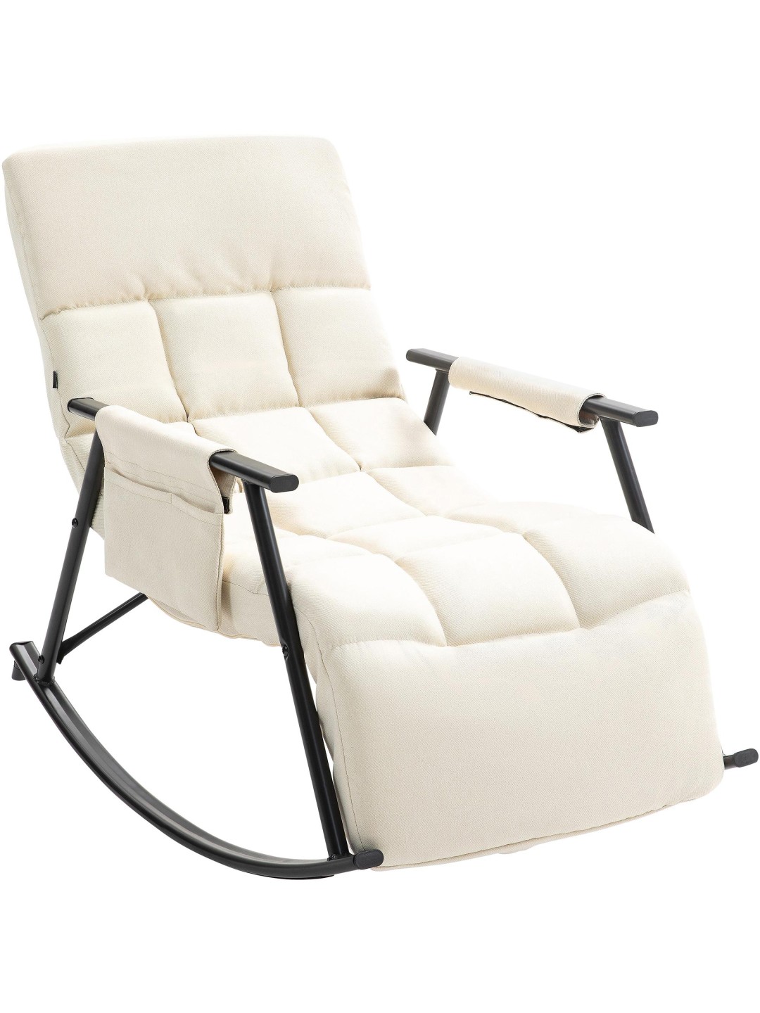 Cadeira de balanço tecido Cathy, creme