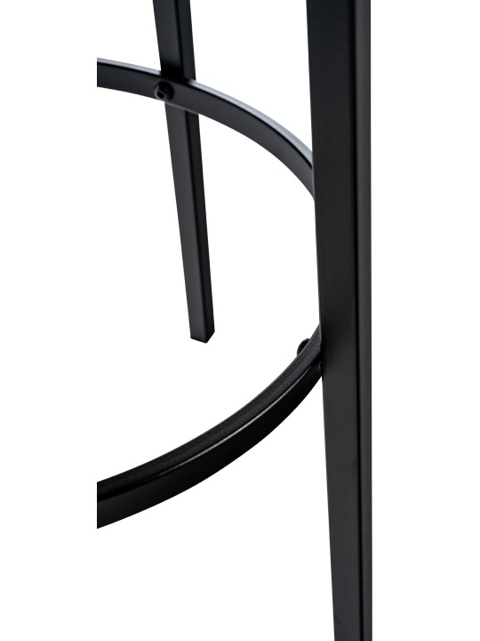 Banqueta alta Kamari veludo, creme