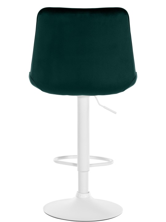 Banqueta alta Toni veludo, verde