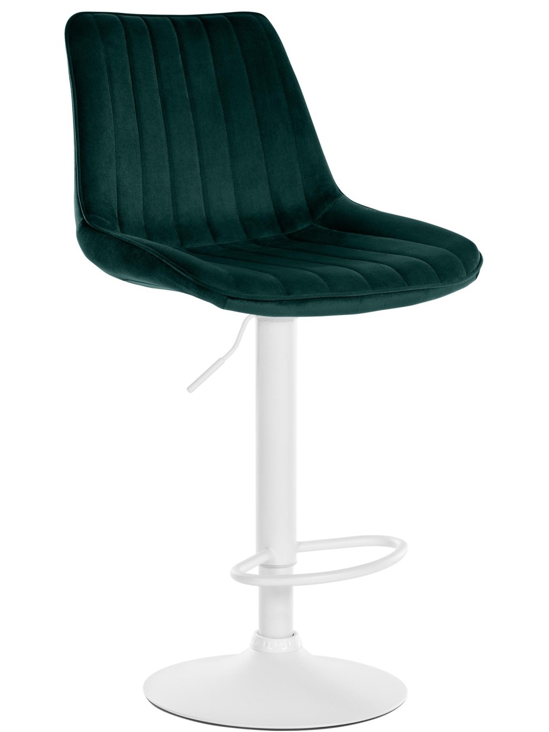 Banqueta alta Toni veludo, verde