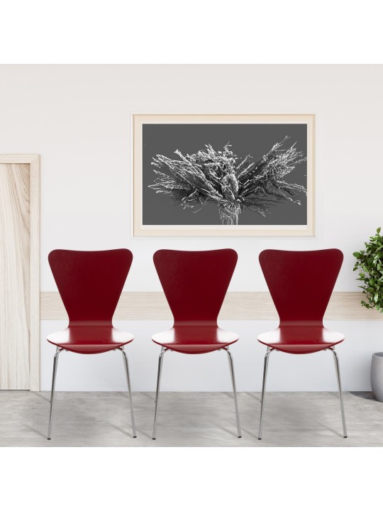 Conjunto de 4 cadeiras para visitantes Calisto, vermelho