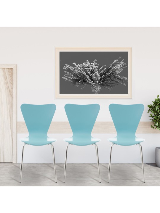 Conjunto de 4 cadeiras para visitantes Calisto, azul claro Conjunto de 4 cadeiras para visitantes Calisto, azul claro