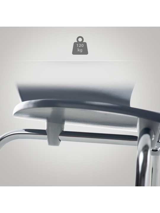 Conjunto de 4 cadeiras para visitantes Calisto, cinza Conjunto de 4 cadeiras para visitantes Calisto, cinza