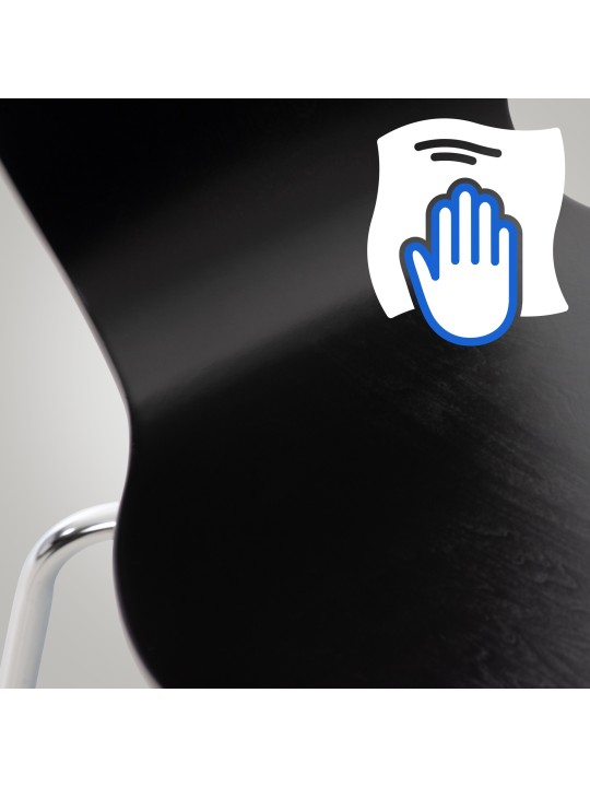 Conjunto de 4 cadeiras para visitantes Calisto, preto