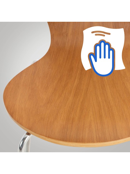 Conjunto de 4 cadeiras para visitantes Calisto, carvalho