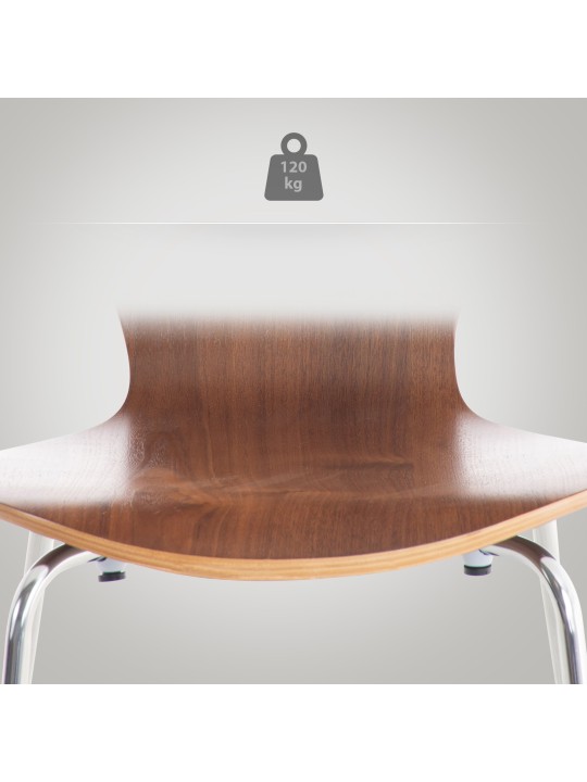 Conjunto de 4 cadeiras para visitantes Calisto, nogueira Conjunto de 4 cadeiras para visitantes Calisto, nogueira