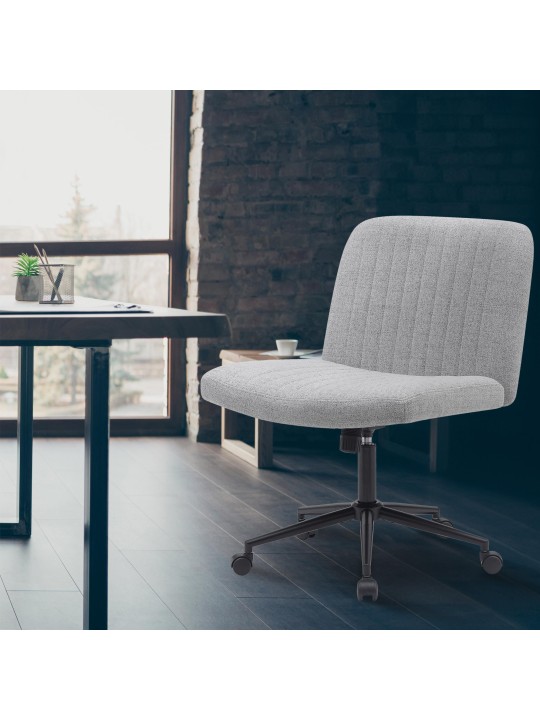 Cadeira de escritório em tecido Kingman, cinza claro