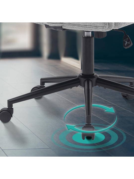 Cadeira de escritório em tecido Kingman, cinza claro