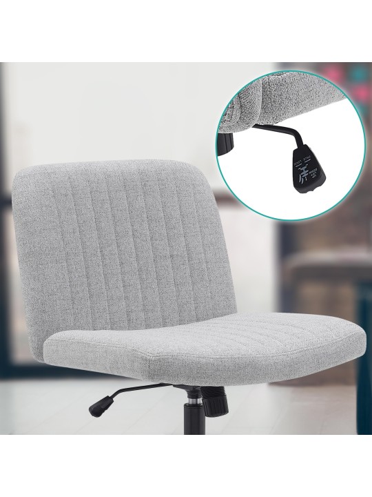 Cadeira de escritório em tecido Kingman, cinza claro