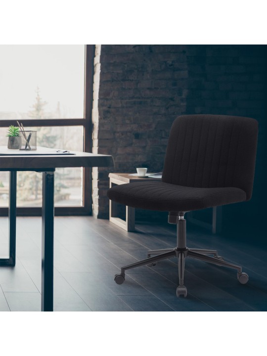 Cadeira de escritório em tecido Kingman, preto
