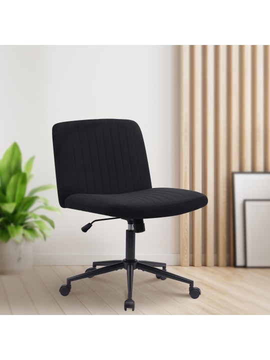 Cadeira de escritório em tecido Kingman, preto