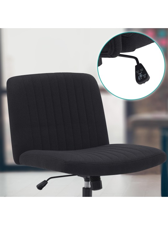 Cadeira de escritório em tecido Kingman, preto
