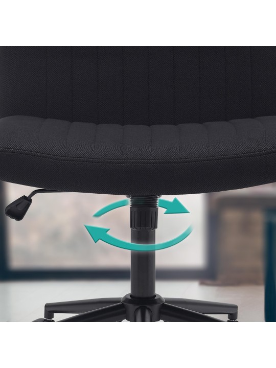 Cadeira de escritório em tecido Kingman, preto