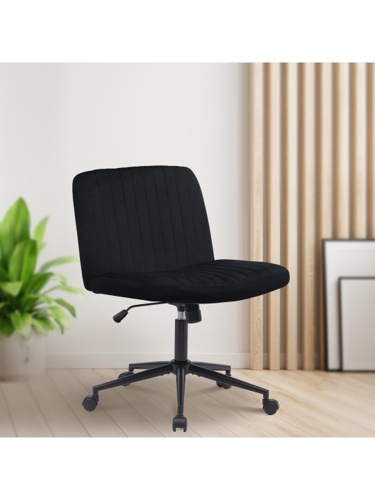 Cadeira de escritório de veludo Kingman, preto Cadeira de escritório de veludo Kingman, preto